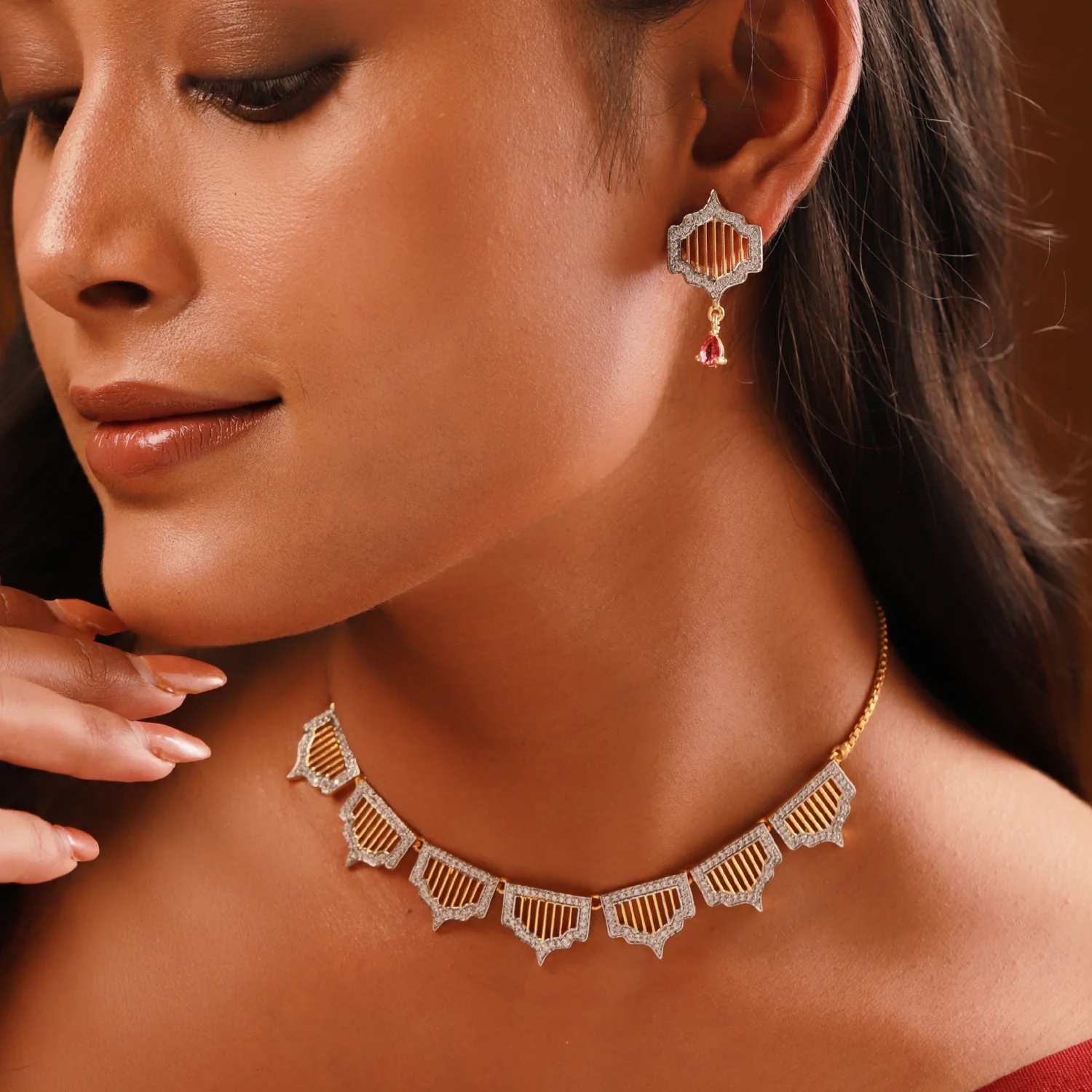 Shahi Dwar Gulbahar Necklace Set